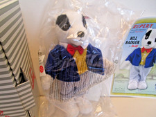 STEIFF BILL BADGER RUPERT BEAR SERIES , ALPACA NEW IN BOX
