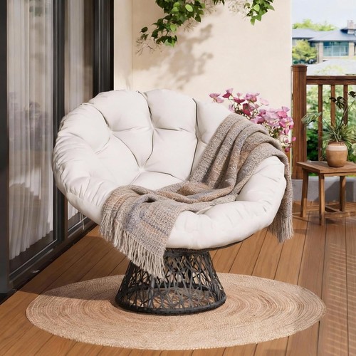 Papasan ergonomic rattan chair - papasan,