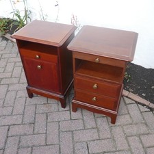 Pair of Stag Minstrel near matched Bedside Cabinets Tables