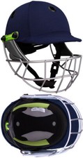 Kookaburra Cricket Pro 600F Cloth Covered Navy Helmet - Steel Grill - Free P&P