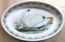 PORTMEIRION BIRDS OF BRITAIN MUTE SWAN 16" OVAL BAKER (Ref9683)