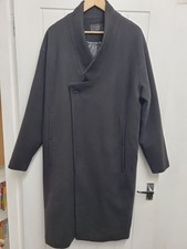 ZARA MAN Black Long Overcoat Size XL