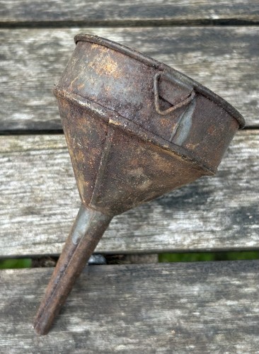 Vintage metal tin oil - vintage,