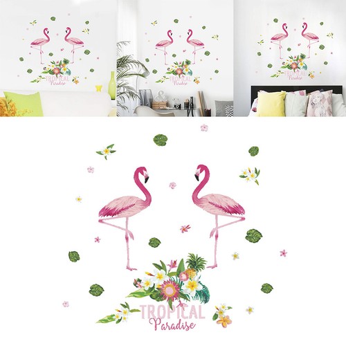 Tropical flamingo wall decals - tropical,