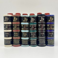 Set of 6  PATERSONS Ceramic Book Bottle Decanters GOVANCROFT POTTERIES Glasgow