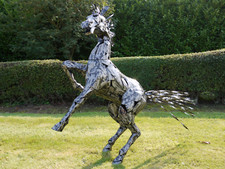 Large Metal Horse Stallion Equestrian Garden Ornament Statue Outdoor Sculpture