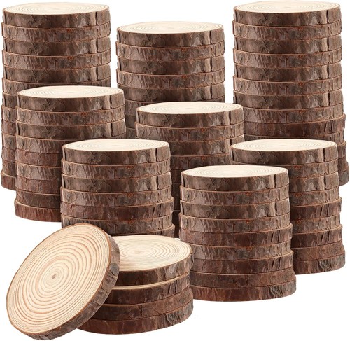 100 wood slices discs tree - 100,