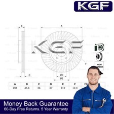KGF Front Brake Disc Fits