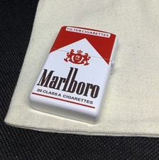 Metal Marlboro Cigarette Oil Petrol Lighter Retro Vintage Style Collectible Gift