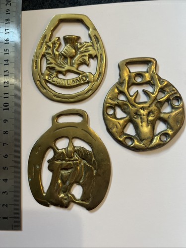 Vintage brass horse brasses - vintage,