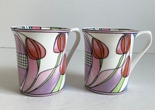 QUEENS MACKINTOSH TULIP MUG x2