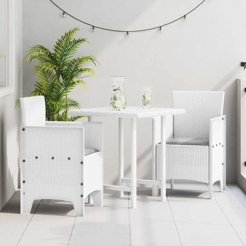Garden chair set 2pcs - 2pcs, white