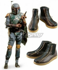 Star Wars Boba Fett Brown Cosplay Shoes Costume Set Men Women boots