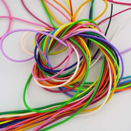 Coloured elastic cord soft - coloured,