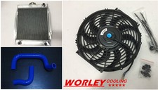 Aluminum Radiator + Fan + BLUE