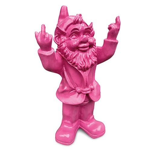 Pink naughty gnome garden - pink,