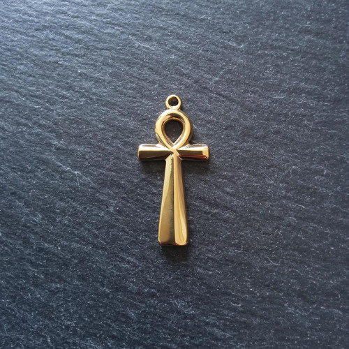Ankh pendant genuine 14k gold - ankh,
