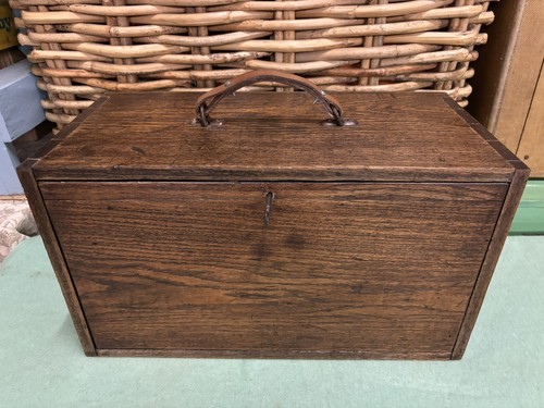 Engineers tool box solid oak - box,