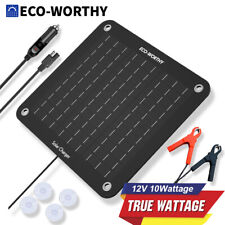 10W 12V Portable Solar Panel Trickle Charger Kit Car Battery Maintainer RV