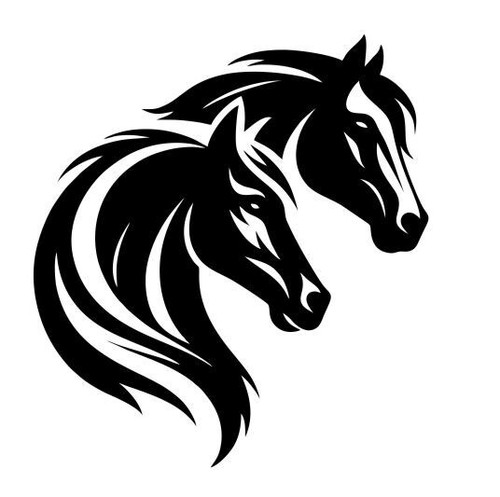 Horse trailer heads - horse,