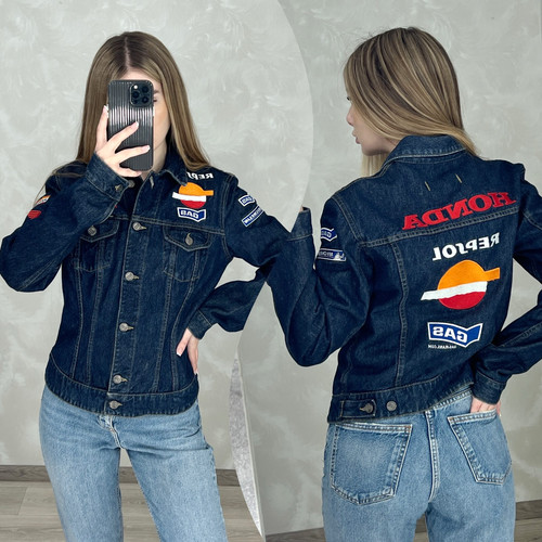 Gas denim jacket honda repsol - denim,