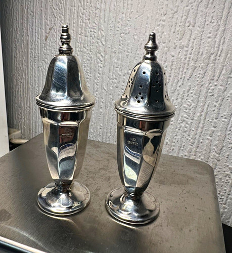 Sterling silver salt - salt, pepper