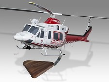 Bell 412EP Air Ambulance Victoria HEMS 3 Solid WoodHandcrafted Helicopters Model