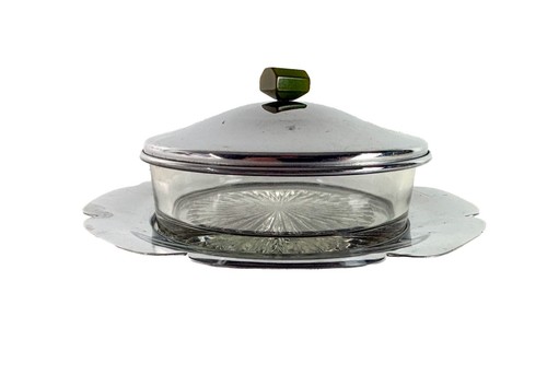 Vtg art deco chromium - chromium, butter