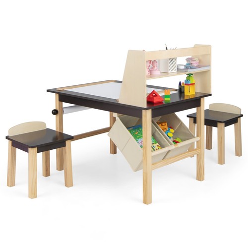 Wooden toddler drawing desk - wooden,