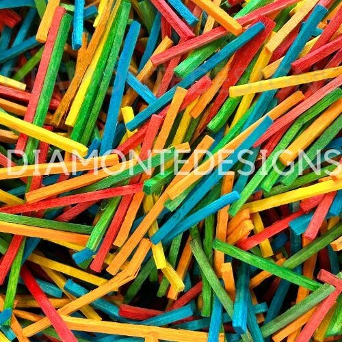 100 pcs colour wooden - pcs,