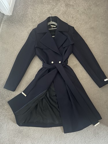 Ted baker coat navy blue - blue, wool