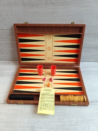 Backgammon cased vintage - backgammon, game