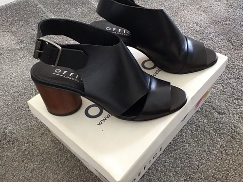 Black peep toe office - office, sandal-