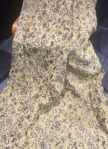 Gold damask lined curtains - gold,