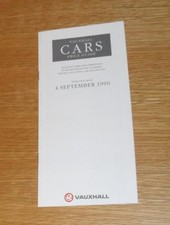 Vauxhall Price Guide 1990 Nova GTE SR 1.4 Astra GTE SXI Cavalier GSI 4X4 Carlton