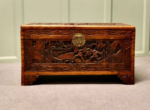 Petite carved camphor - carved,