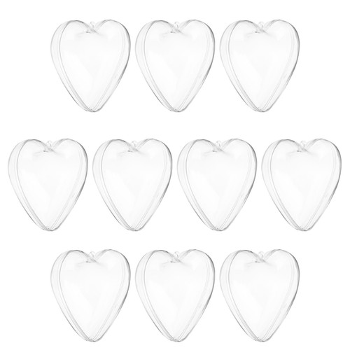 Pcs clear fillable heart - 10,