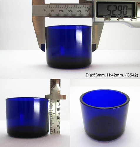 Circular bristol blue glass - blue,