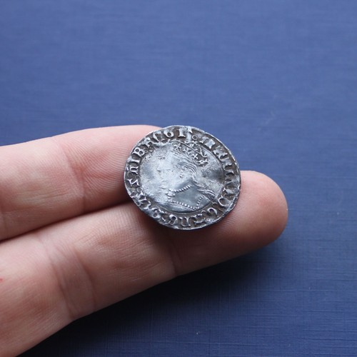 Hammered silver coin mary - silver,