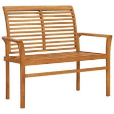 Garden Bench 112 cm Solid Teak Wood vidaXL