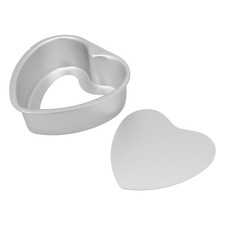 Aluminum Heart Shaped Cake Tin Quick and Convenient Release Multiple Sizes