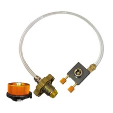 Gas tank refill adapter double