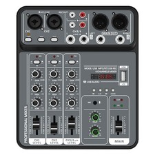 4 Channel Audio Mixer with 48V