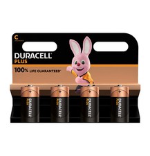 4 X DURACELL C SIZE PLUS POWER