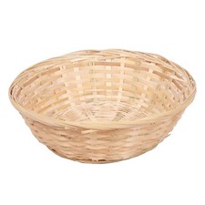 Wickerfield 10 x Natural Bamboo Round Wicker Toast Bread basket
