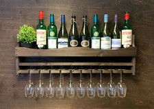 Wine Rack Shelf Wooden Home