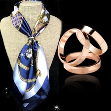Fashion Scarf Ring Heart Butterfly Women Solid Buckle Brooch Clips Scarves Gift