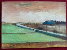 VINCENT VAN GOGH oil painting on  canvas, vtg stamped signed