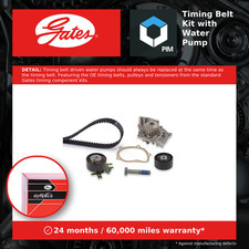 Timing Belt & Water Pump Kit fits VOLVO V50 545 2.0D 03 to 10 Set Gates Quality