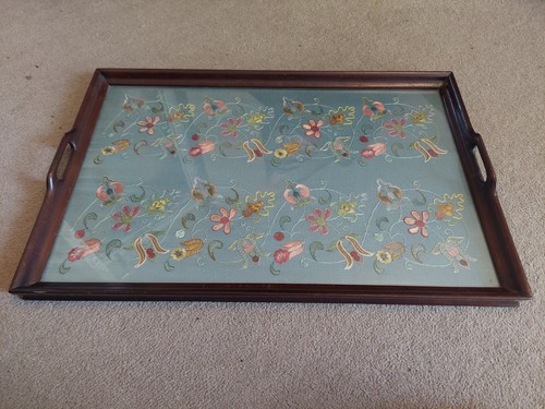 Antique silk embroidery under - antique,
